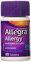 Allegra Allergy 180mg 24 Hr Relief Tablets, 45 Count (Pack of 2) - $39.15