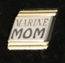 Marine Mom Gold Trim Italian Charm Link 9MM K2022BG5 - £11.88 GBP