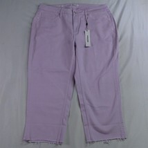 NEW Vigoss 18W Marley Capri Raw Hem Lavender Purple Stretch Denim Womens Jeans - £19.65 GBP