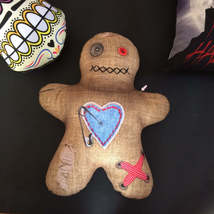 Voodoo Doll Pillow / Halloween pillow / cute voodoo doll / voodoo plushie - £27.97 GBP