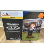 Gemmy Halloween 7 FOOT Tall Large Hunched Wolf w/ Fur Detail Airblown In... - $114.07 CAD