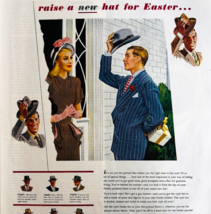 1947 Recognized Hatter Hats Advertisement Easter Fashion Clothing Vintag... - $29.99