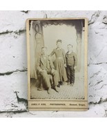 Vintage Antique Cabinet Card Photograph Turn Of The Century Children Por... - £11.89 GBP