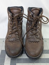 Justin Basics Womens Lace Up Boots Sz 6.5 Brown JBL401 - $29.95