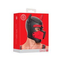 Ouch! Puppy Play Neoprene Puppy Hood Black/Red - £60.30 GBP
