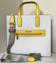 New Michael Kors Kenly Large Logo Tote Signature Citrus Multi with Dust bag - $97.56