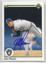 Dan Plesac Signed Autographed 1990 Upper Deck Card - $9.50