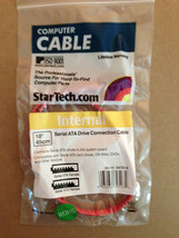 NEW Startech 18" Internal Serial ATA Cable SATA Red Female-Female F-F, NIP - $4.39