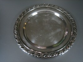 Oneida Silverplate Small Round Tray &quot;1995 Panther Valley Member Guest 3r... - £12.68 GBP