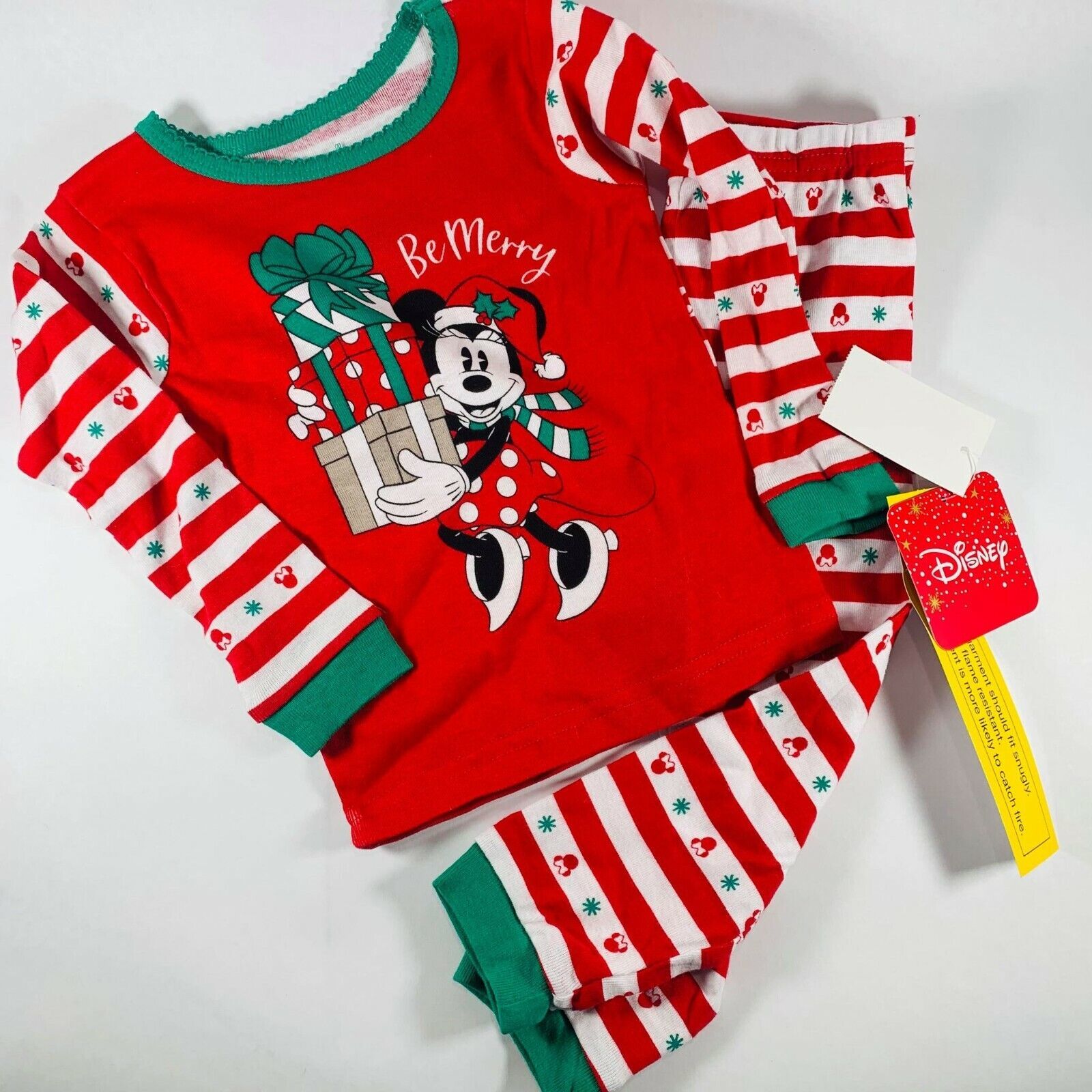 Primary image for Girls Toddler Minnie Mouse Christmas Pajama Set - 12m or 2T - Disney