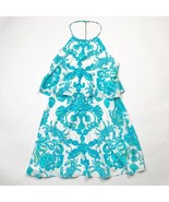 Lilly Pulitzer Womens Whistler Dress Blue White Size 10 Ruffle Silk Poly... - $1,418.96 MXN