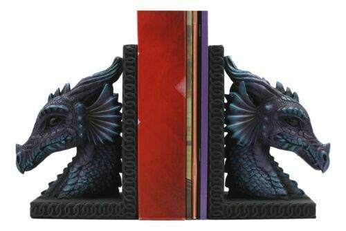 Dragon Beauty Nimrod Warrior Legendary Dragon Head Bookends Set of 2 Statue 7.5