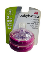 Baby Brezza Stage 2 3+ Months Medium Flow Silicone Nipples BPA Free New - $18.69