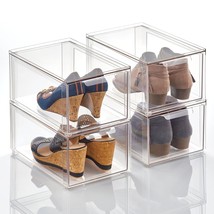 mDesign Plastic Closet Organizer Bin w/Pull Out Drawer - Stackable Storage for C - £109.09 GBP