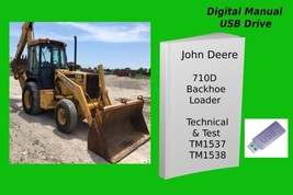 John Deere 710D Backhoe Loader Repair Technical &amp; Diagnosis Manual Set See Desc. - £34.16 GBP