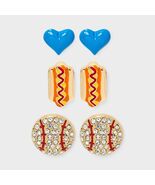SUGARFIX by BaubleBar Home Run Heroes Statement Earrings Gold Red Blue - $188.06 MXN SUGARFIX by BaubleBar Home Run Heroes Statement Earrings Gold Red Blue - $188.06 MXN
