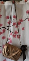 NWT Gap Crossbody Bag Bronze Speckled Gold Silver Steel Color Chain Stra... - $45.00