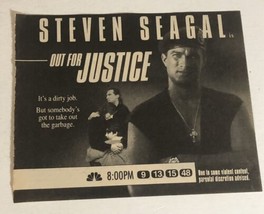 Out For Justice Tv Guide Print Ad Steven Seagal TPA11 - £4.64 GBP