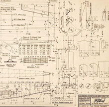 1974 Ford Motor Company Tri-Motor Model Airplane Blueprint 5-AT-C DWQQ12 - $17.20