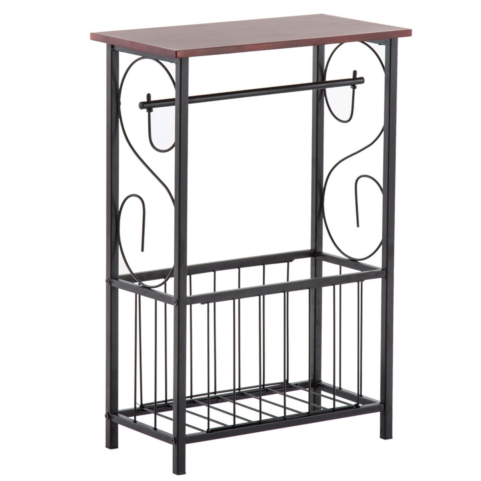 Coffee Side Table w/ Magazine Rack Paper Towel Holder Livingroom Bathroo... - $36.49