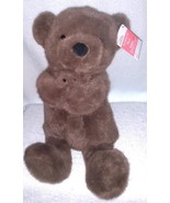 Plush Brown Mommy Bear & Baby Plush 12" NWT Very Soft! - $18.69