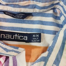 Nautica Men's Multicolor Stripes Cotton Button-Down Collar Shirt Short Sleeve M image 5