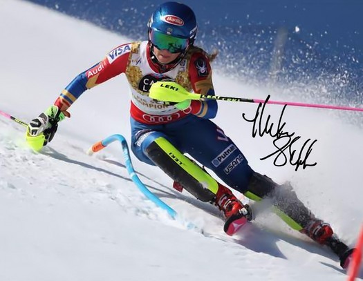 MIKAELA SHIFFRIN SIGNED POSTER PHOTO 8X10 RP AUTOGRAPHED 2018 WINTER OLYMPICS !  - $19.99