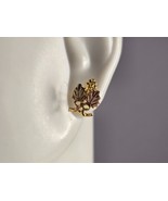 Womens Vintage Estate 10K Gold Grape Leaf Stud Earrings 0.5g #E4814 - €72,74 EUR