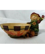 Fall Decor Scarecrow Bowl Resin Candy Nuts Bowl is 5&quot;x4&quot; Autumn Harvest - $11.30