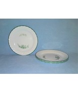 Corelle Callaway 4 Salad Plates White Swirl Green Ivy - $12.00
