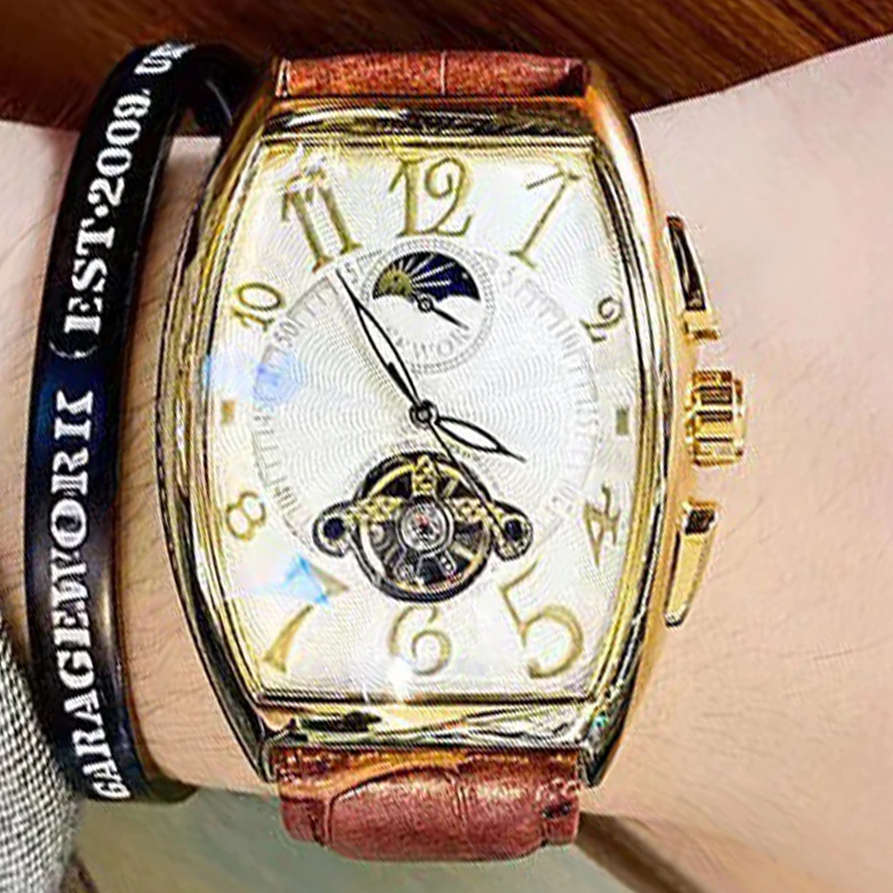 Luxury Mens Automatic Mechanical Watches Tourbillon Skeleton Wrist Clock... - $47.91
