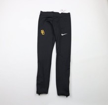 New Nike Sample Womens Medium USC Trojans Spell Out Zip Cuff Spandex Pants Black - £62.40 GBP