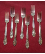 Oneida BALLAD COUNTRY LANE 6 Dinner Forks Vintage Silver Plate      - $18.69