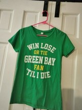 Green Bay Packers Nfl Fan Till I Die  T Shirt Women&#39;s Sz M Air Waves - £22.15 GBP