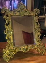 Antique Bradley Hubbard Iron Mirror B&amp;H 3565 Dresser Beveled Beautiful M... - $699.99