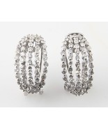 14k White Gold Ladies Diamond Earrings Omega Backs TDW = 0.85 ct Retail ... - £966.59 GBP