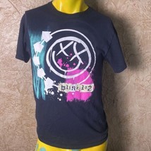 Blink 182 S Tshirt Black Hot Pink Spray Paint Official Merch Design Unis... - £9.42 GBP