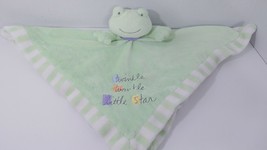 Sandra Magsamen green frog stripes Twinkle Twinkle star security blanket rattle - £7.88 GBP