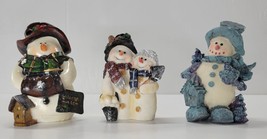 Jubilee Resin Snowman  Bird Houses &amp; Snowballs Christmas Decorations - Set of 3 - £12.23 GBP