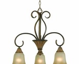 Hampton Bay Chester 3-Light Aruba Teak Finish Chandelier 949602 - £47.47 GBP