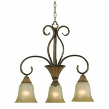 Hampton Bay Chester 3-Light Aruba Teak Finish Chandelier 949602 - £47.36 GBP