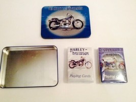 Springer Softail &amp; Heritage Harley Davidson collectible tin sealed playi... - £17.94 GBP