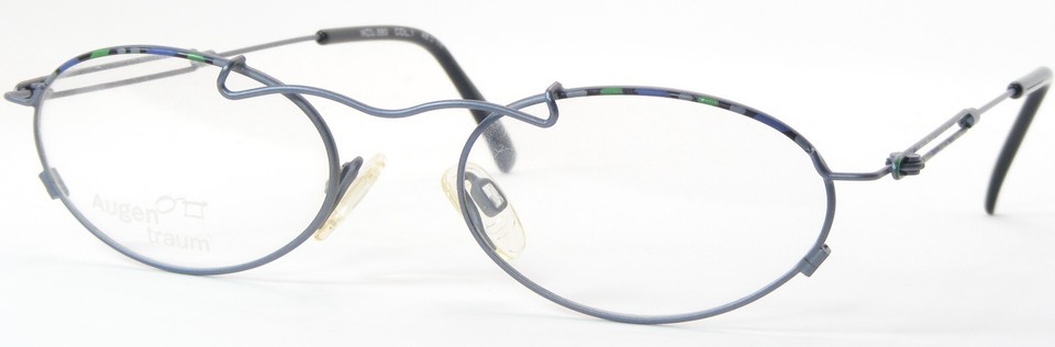 Vintage Augentraum 680 1 STONE BLUE / MULTICOLOR UNIQUE EYEGLASSES 48-18... - $66.73