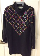 Colleen&#39;s Collectables Sweater Sequins Vintage Party Heavy Sweater  SZ L - £18.40 GBP