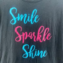 Avenue Body Night Shirt ‘Smile Sparkle Shine’ Black Womens Plus Sz 18/20 Cotton - £9.55 GBP