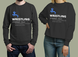 wrestling Unisex Black Sweatshirt - £27.11 GBP