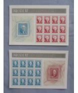 PACIFIC &#39;97 SOUVENIR SHEETS SCOTT #&#39;s 3139-3140 (WASHINGTON &amp; FRANKLIN) MNH - £13.32 GBP