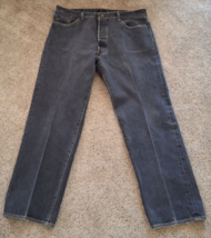 Levis 501 Jeans Mens Size 42x32 Actual 36x31 Black Button Fly Straight L... - £15.26 GBP