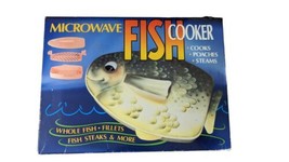 NIB Vintage Microwave Fish Cooker Steamer Ensar Corporation Vegetable St... - $23.75