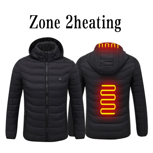 2-11 Electric Heated Areas Jackets Winter Men Women USB Heating Thermal Unisex C - £164.58 GBP